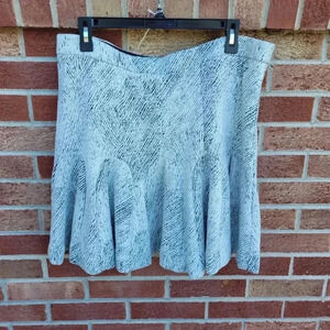 Banana Republic Flare Skirt Women's Size 14 New with Tags Marbled Black & White
